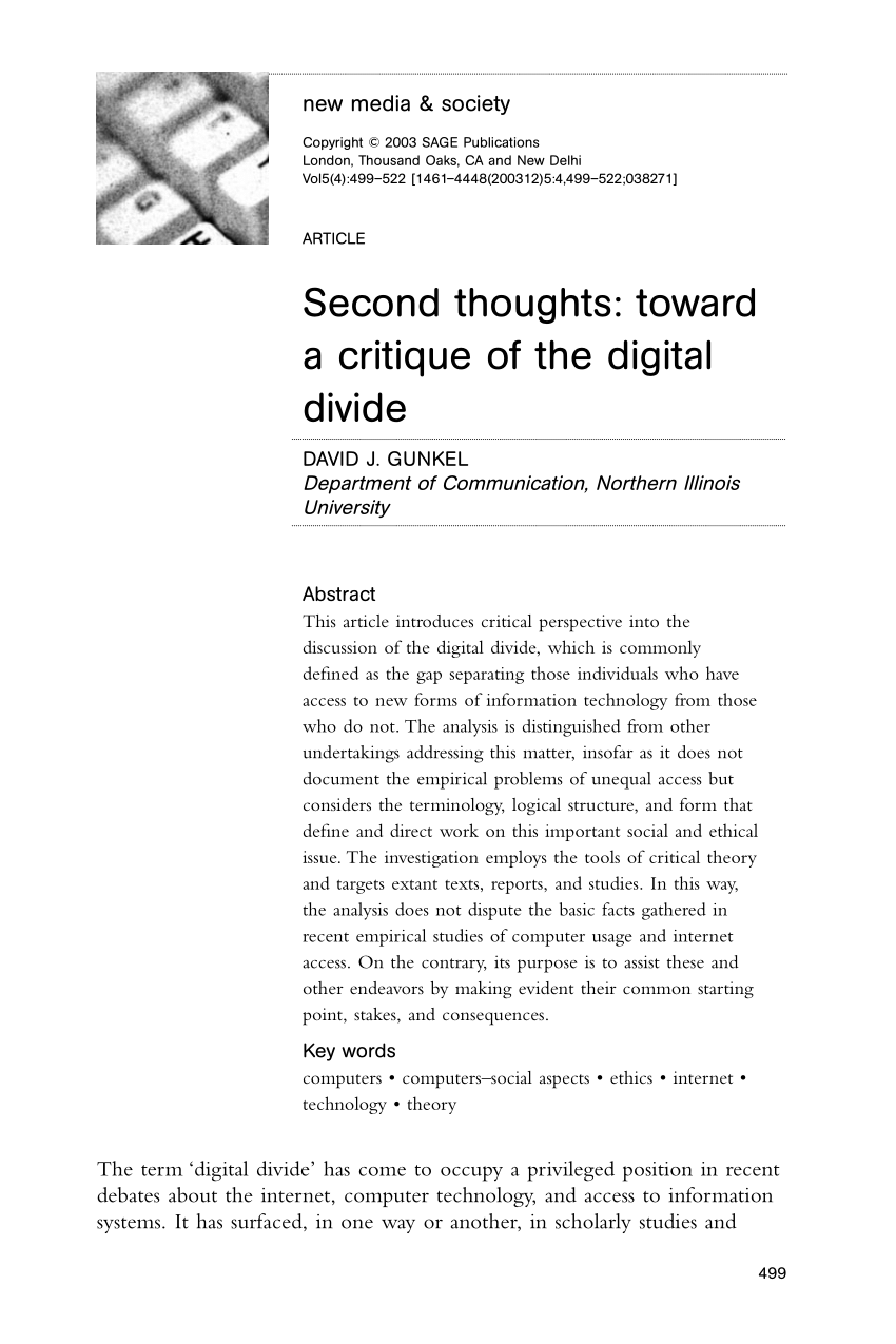 Pdf New Media And The Digital Divide - pdf new media and the digital divide